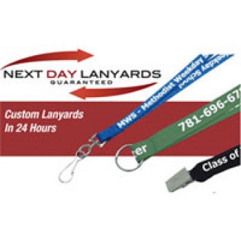Lanyards Custom Imprinted Next Day - 100 pack